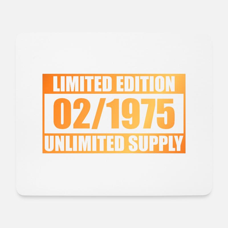50. Geburtstag Limited Edition - ꝏ Supply 02/1975 - Mousepad (Querformat) - Weiß