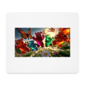 Gummy bear adventure in the spring light - Mouse Pad (horizontal) - white - Front