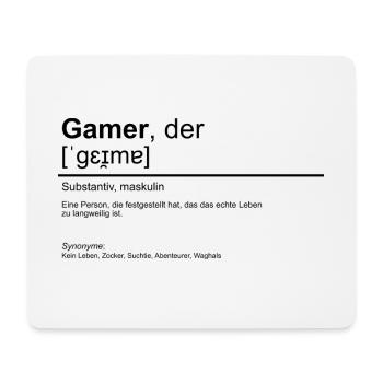 Gamer - Mousepad (Querformat) - Weiß - Vorne