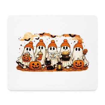 Halloween trick or treet ghosts - Mouse Pad (horizontal) - white - Front