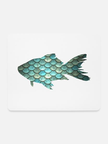 Fisch - Mousepad (Querformat) - Weiß