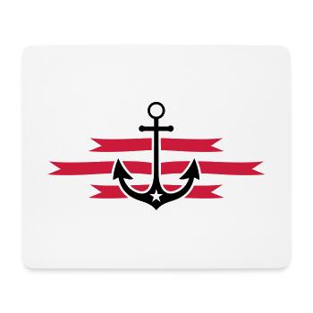 Symbole ancre - Tapis de souris (format paysage) - blanc - Devant
