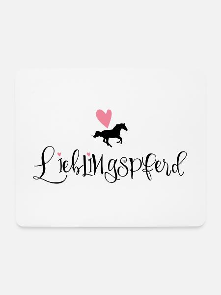 Lieblingspferd - Mousepad (Querformat) - Weiß