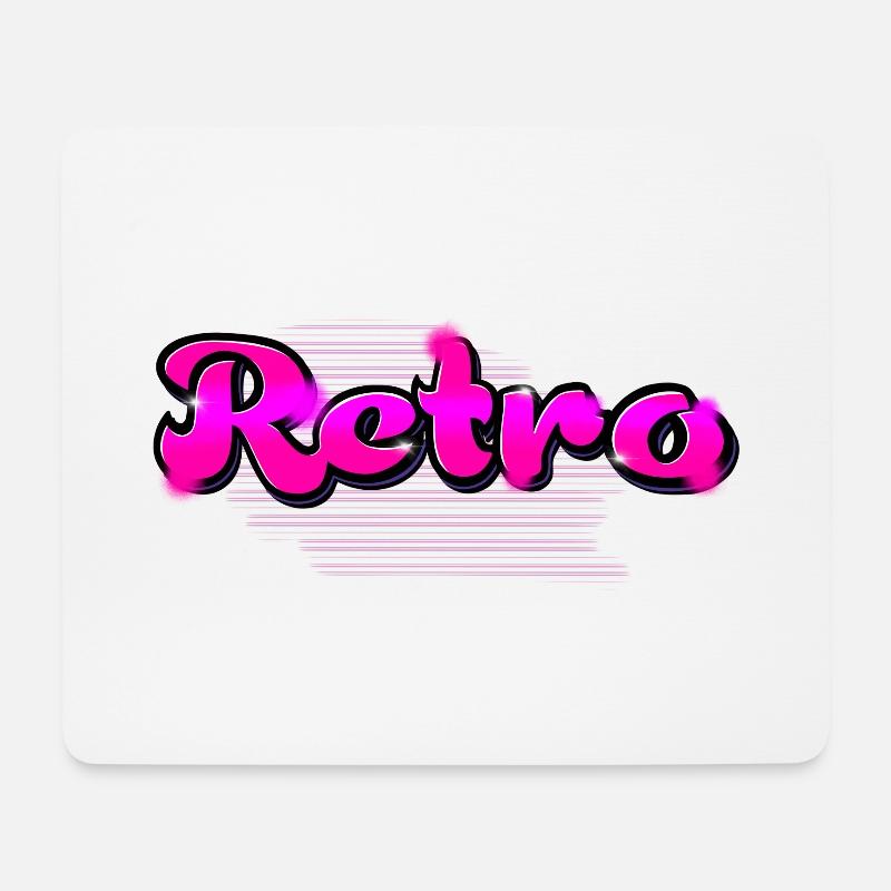 Retro - Mousepad (Querformat) - Weiß