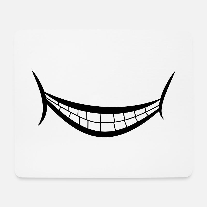 Grinsemund - Ein Grinsen versüßt jeden Tag - Mousepad (Querformat) - Weiß