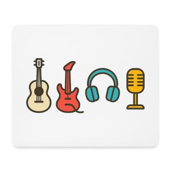 Music Notes Rhythm Beat Design Gift - Mouse Pad (horizontal) - white - Front