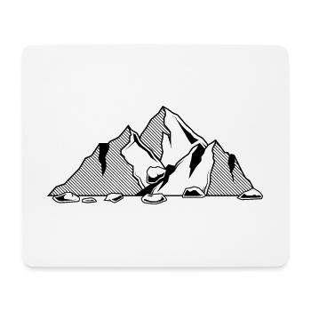 Mountaineering Silhouette - Mouse Pad (horizontal) - white - Front