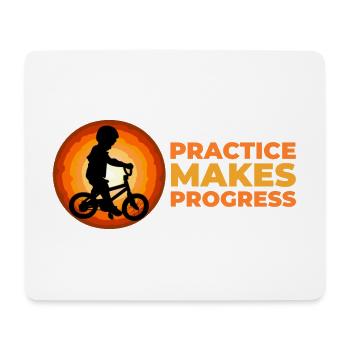 Practice makes progress - Mouse Pad (horizontal) - white - Front
