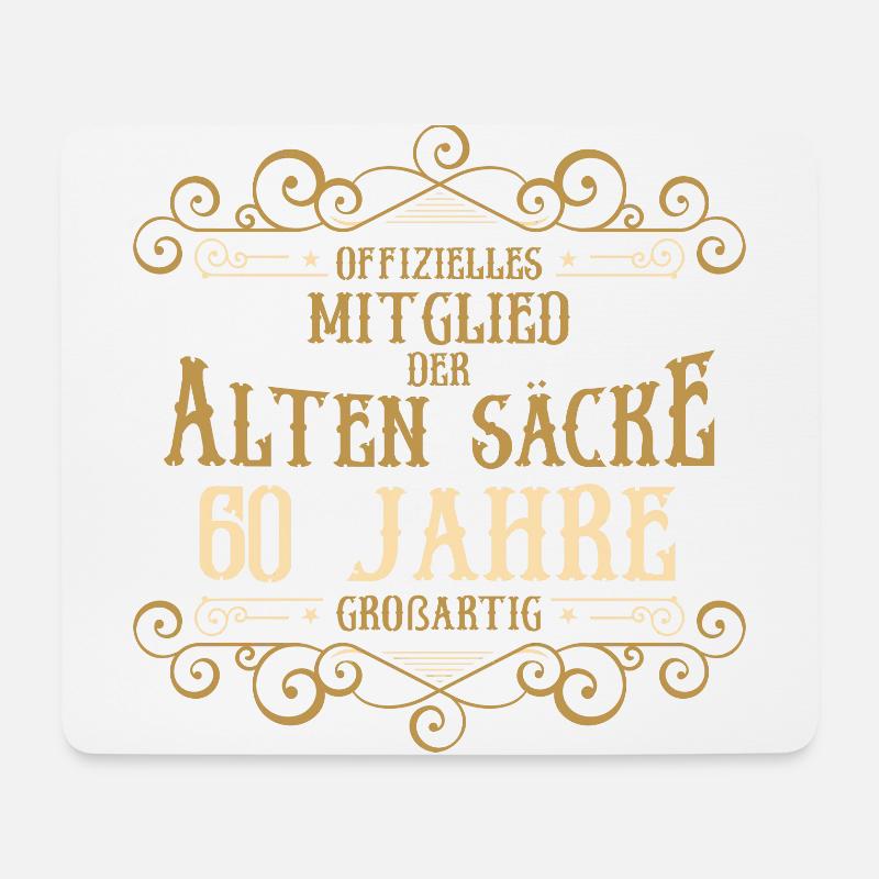 Mitglied Alte Säcke 60 Jahre großartig - Mousepad (Querformat) - Weiß