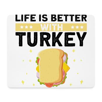 Food Love Sandwich Baguette Ketchup - Mouse Pad (horizontal) - white - Front