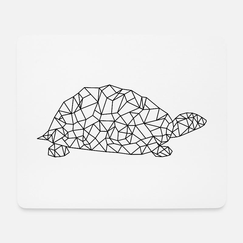 Turtle Polygon - Mousepad (Querformat) - Weiß