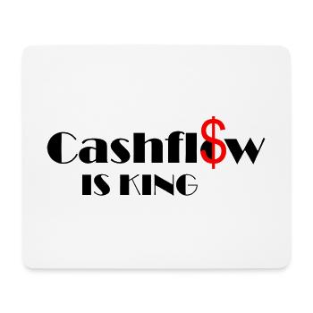 Cashflow IS KING Frugalists - RICHER LIFE RENT - Mouse Pad (horizontal) - white - Front