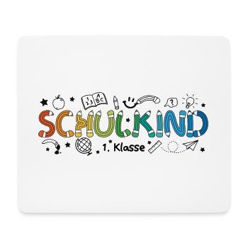 Schulkind 2026 Doodle Einschulung Schulanfang - Mousepad (Querformat) - Weiß - Vorne