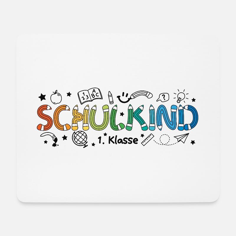 Schulkind 2026 Doodle Einschulung Schulanfang - Mousepad (Querformat) - Weiß