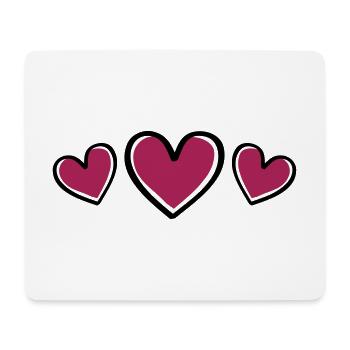 herzen symbol herz liebe - Mousepad (Querformat) - Weiß - Vorne