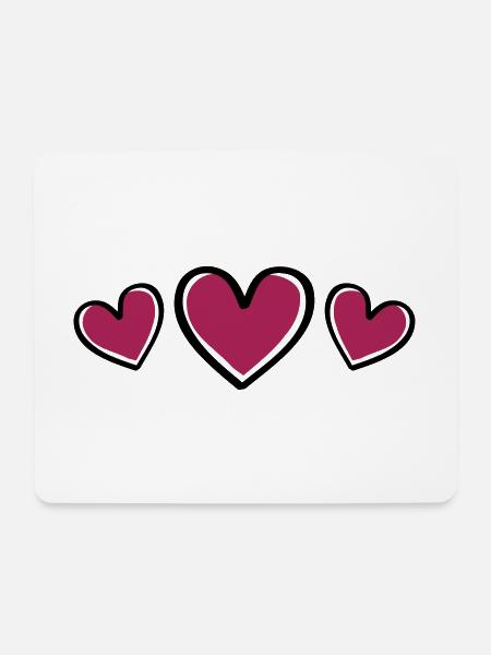herzen symbol herz liebe - Mousepad (Querformat) - Weiß