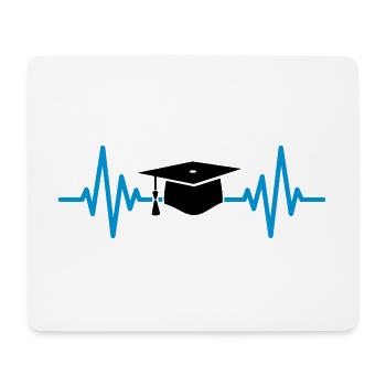 doctorant battement de coeur ECG médical cadeau médecin - Tapis de souris (format paysage) - blanc - Devant