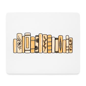Livres Pastel Orange - Tapis de souris (format paysage) - blanc - Devant