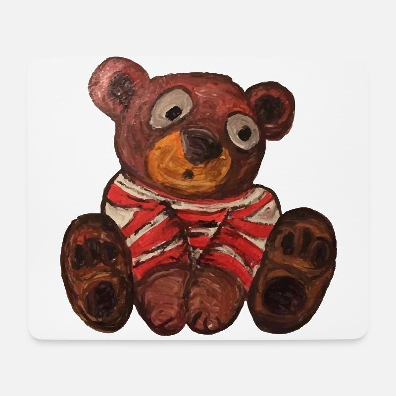 Teddy - Gruselig süß - Mousepad (Querformat) - Weiß