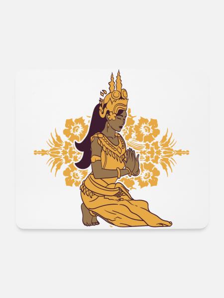 Kambodscha Tradition Tanz Khmer Apsara I Geschenk - Mousepad (Querformat) - Weiß