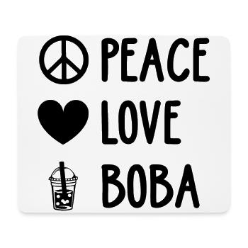 Peace Love Boba Graphic Tea Lover Tea Drinker Bubb - Mousepad (Querformat) - Weiß - Vorne