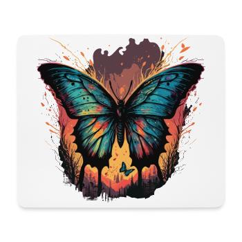 Schmetterling Sonnenuntergang - Mousepad (Querformat) - Weiß - Vorne