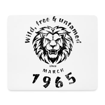 60. Geburtstag Sauvage, libre et indompté depuis 03/1965 - Tapis de souris (format paysage) - blanc - Devant