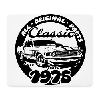 50th Birthday - Classic Musclecar 06/1975 - Mouse Pad (horizontal) - white - Front
