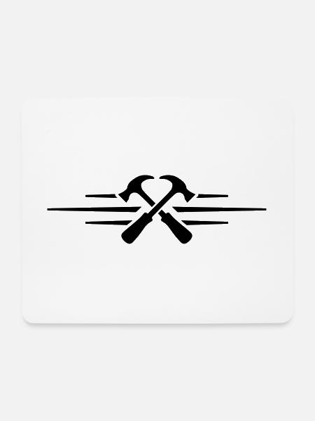 hammer werkzeug - Mousepad (Querformat) - Weiß
