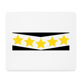 5 Sterne, gebogen. Five Stars. 2c - Mousepad (Querformat) - Weiß - Vorne