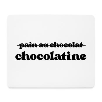 Chocolatine, pas pain au chocolat - Tapis de souris (format paysage) - blanc - Devant