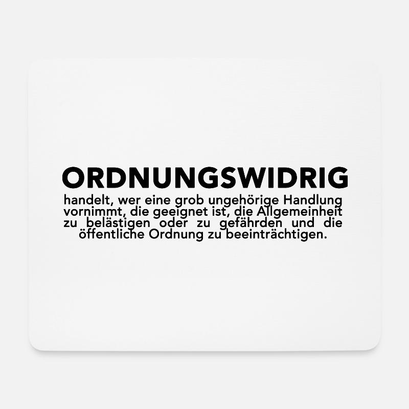 Definition ordnungswidriges Handeln schwarz - Mousepad (Querformat) - Weiß