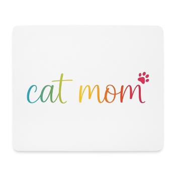 Cat Mom Regenbogen - Süßes Katzen Mama Design - Mouse Pad (horizontal) - white - Front