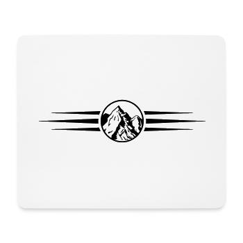 mountains icon line - Mouse Pad (horizontal) - white - Front