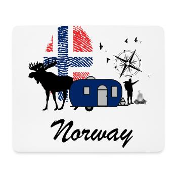 Norwegen Reise Liebe Norway Geschenk Idee schwarz - Mousepad (Querformat) - Weiß - Vorne