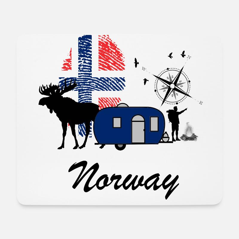 Norwegen Reise Liebe Norway Geschenk Idee schwarz - Mousepad (Querformat) - Weiß