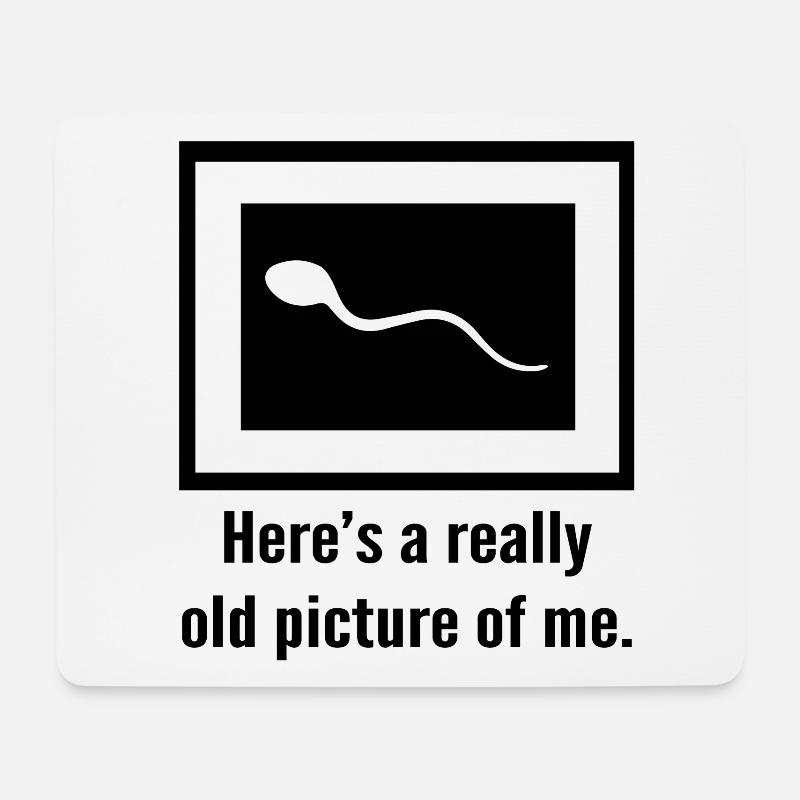 Old picture of me Spruch Geschenk - Mousepad (Querformat) - Weiß
