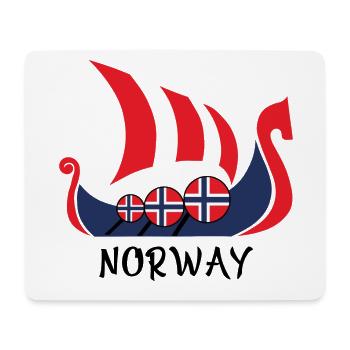 Navire Viking Norvège cadeau - Tapis de souris (format paysage) - blanc - Devant