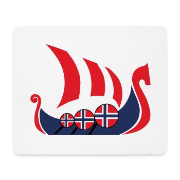 Navire Viking Norvège cadeau - Tapis de souris (format paysage) - blanc - Devant