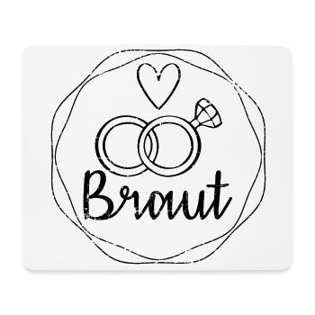 Bride engagement wedding band gift - Mouse Pad (horizontal) - white - Front
