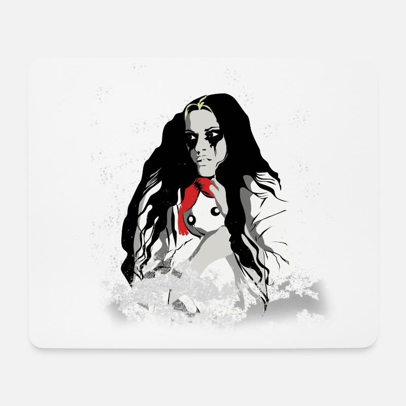 Horror Girl - Mousepad (Querformat) - Weiß