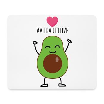Avocado Love with heart gift - Mouse Pad (horizontal) - white - Front