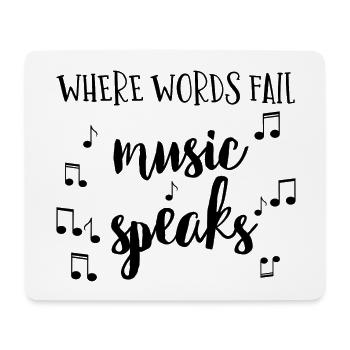 Music Music Music lovers say gift - Mouse Pad (horizontal) - white - Front