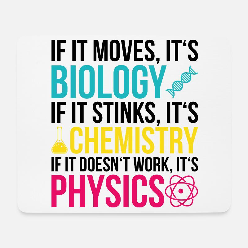 Wissenschaft Physik Chemie Biologie Geschenk - Mousepad (Querformat) - Weiß