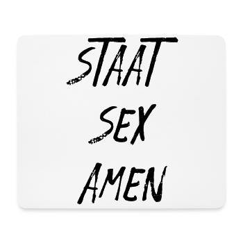 State sex amen gift - Mouse Pad (horizontal) - white - Front