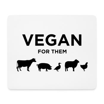 Vegan Animal Rights Cadeau de protection des animaux - Tapis de souris (format paysage) - blanc - Devant