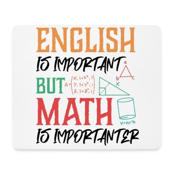 École math math, dire, cadeau - Tapis de souris (format paysage) - blanc - Devant