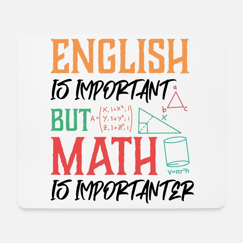 Mathe Mathematik Schule Spruch Geschenk - Mousepad (Querformat) - Weiß