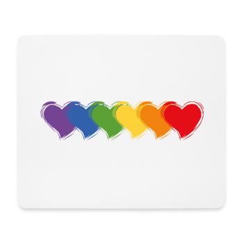 Cadeau coeur LGBT - Tapis de souris (format paysage) - blanc - Devant