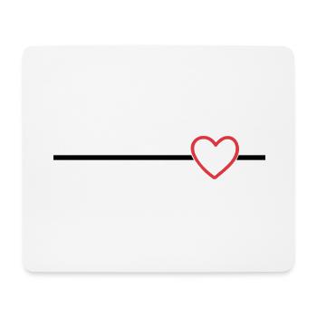 Liebe Herz Linie Symbol Geschenk - Mousepad (Querformat) - Weiß - Vorne